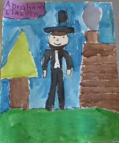 "Hero" painting, 2nd grade