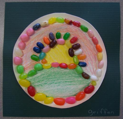 Jelly Bean Mosaics, 2nd grade