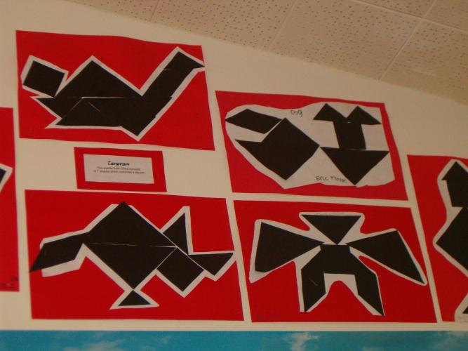 Tangram designs, 4th grade
