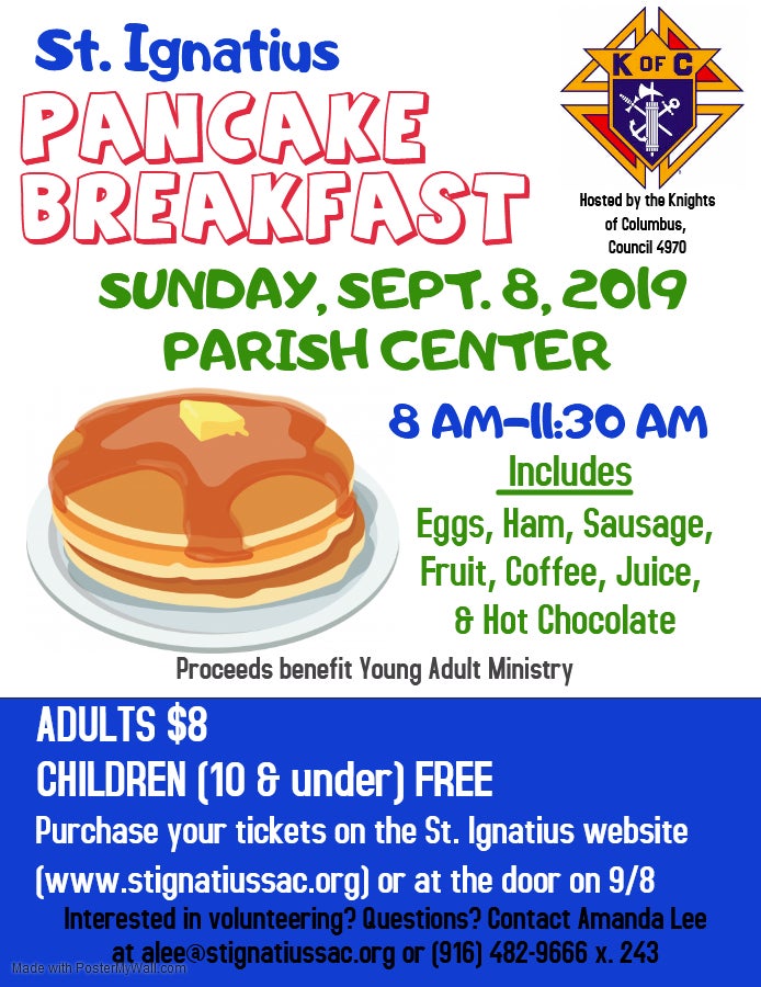 Pancake Breakfast St. Ignatius Parish School