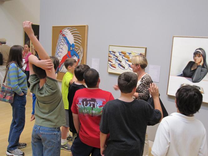 Viewing the Wayne Thiebaud gallery at the Crocker Art Museum.