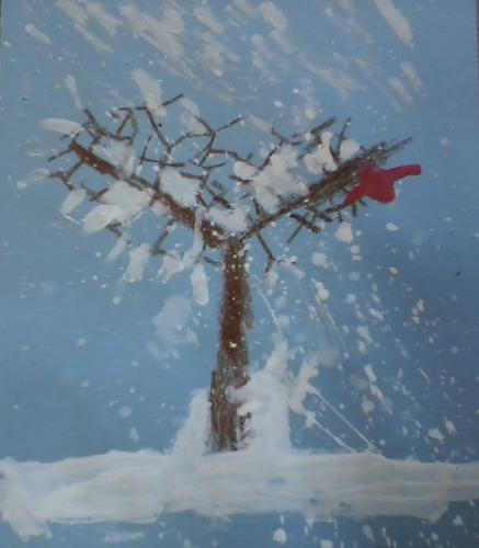 Winter scene "Snow Splatter" 3rd grade