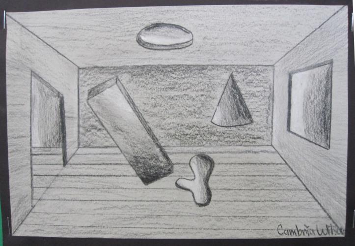 Surreal three-dimensional space, 7th grade