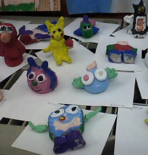 clay "fantasy creatures" sculptures