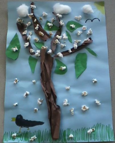 Springtime "popcorn Tree" 1st grade