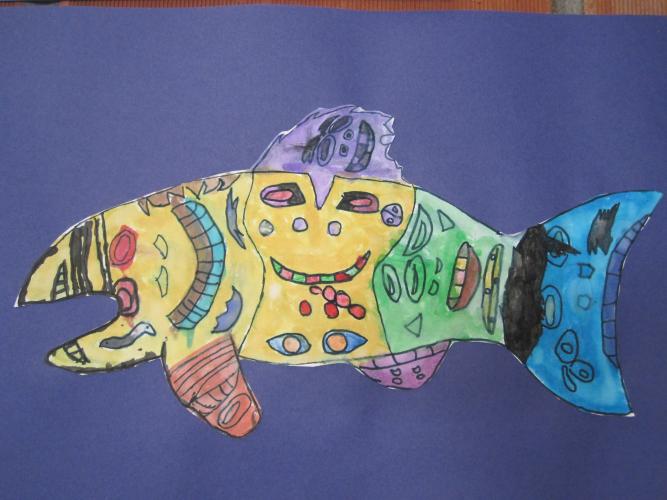 Northwest Native American "Salmon People" legend, 4th grade