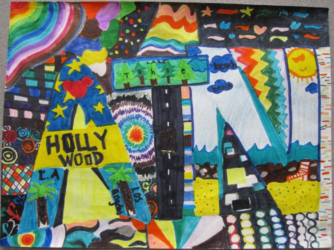 Summer Memory Monogram, 5th grade