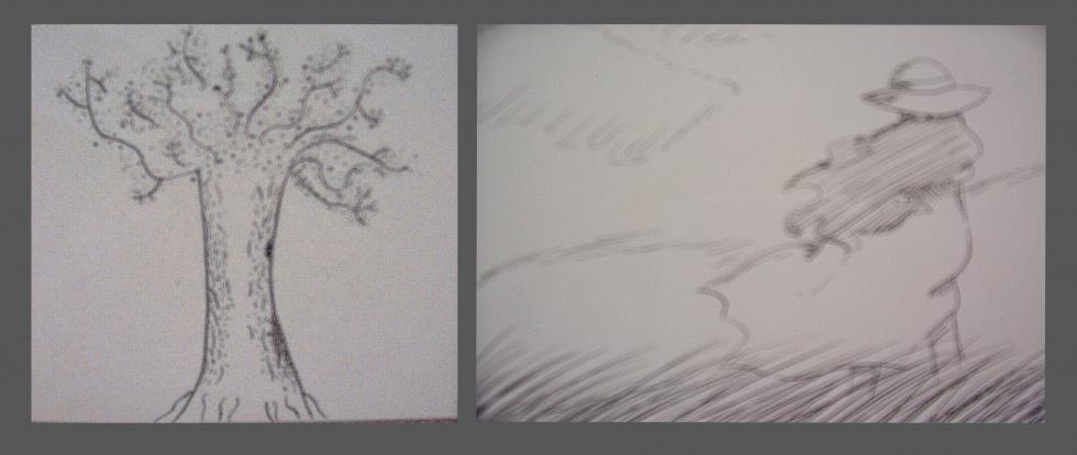 Pen and Ink drawings, 8th grade