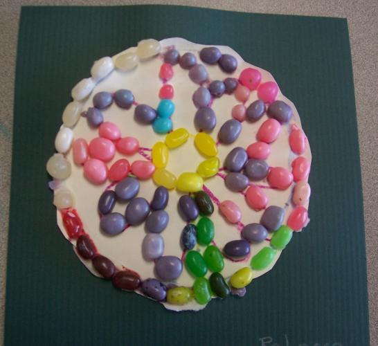 Jelly Bean Mosaics, 2nd grade