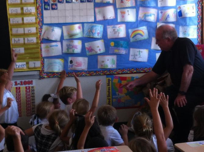 Learning with Father Mike!