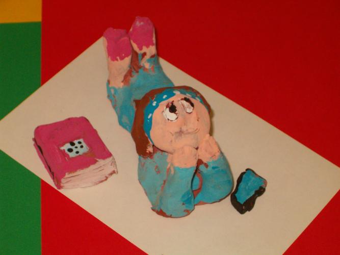 Clay sculpture, 7th grade