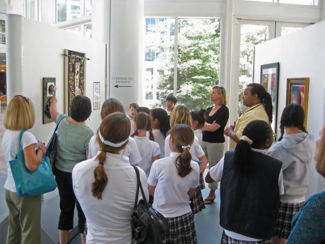 Public Art Gallery at the SMUD building. Meeting the artist.