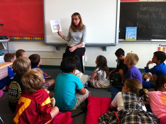 Mrs. Lane ~ one of our special guest readers!
