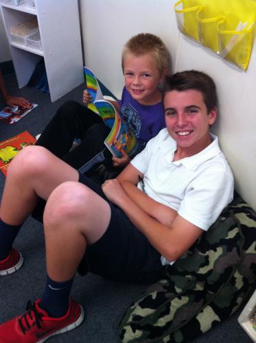 Our 7th grade buddies were a big help, too!