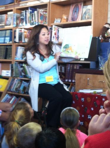 Library with the Fantastic Mrs. Fat, a wonderful volunteer