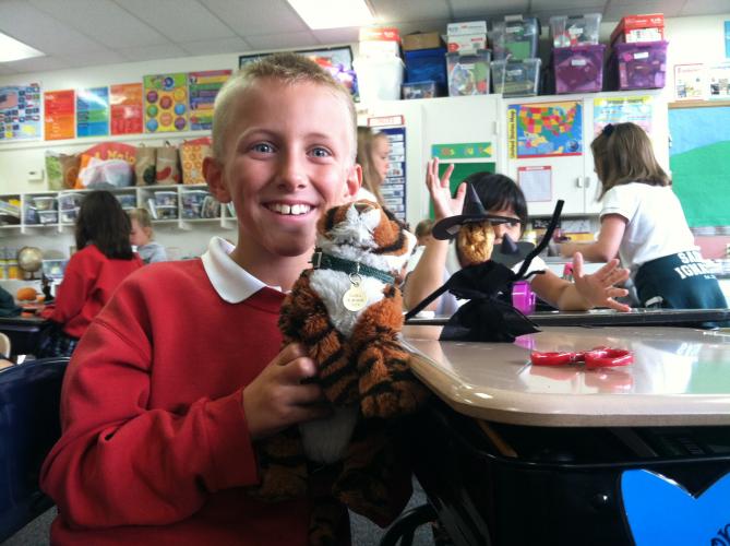 Tasha, our favorite classroom tiger