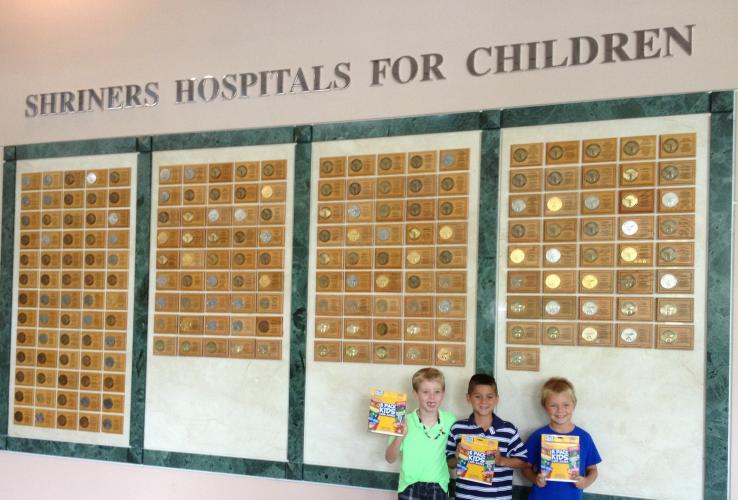 Delivering toys to the hospital.