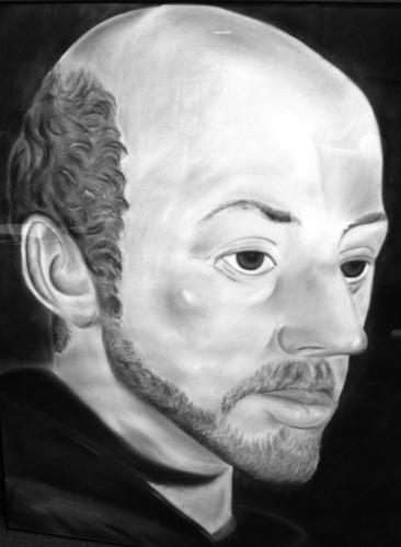 Portrait of St. Ignatius of Loyola, drawn by S.I. graduate Nathan Zielke