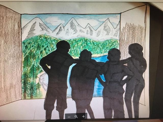 "Through the Window" Covid pandemic art