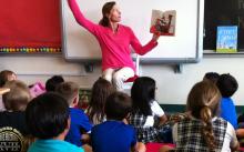Mrs. Schneider - one of our special guest readers!